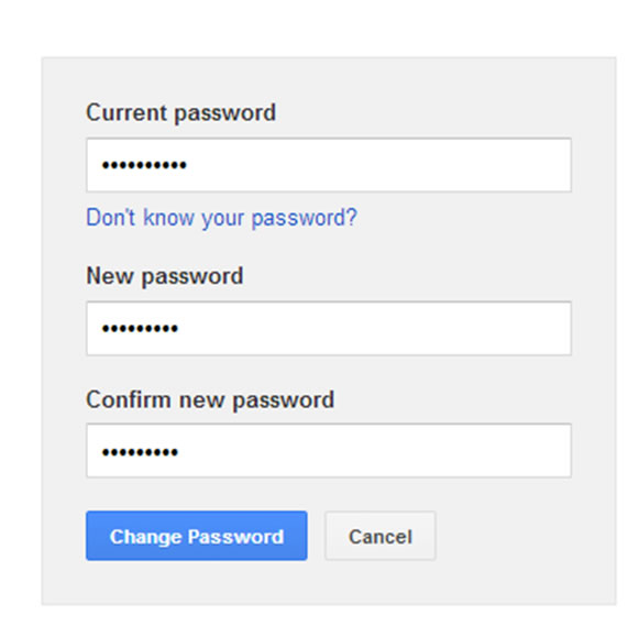 go to google passwords